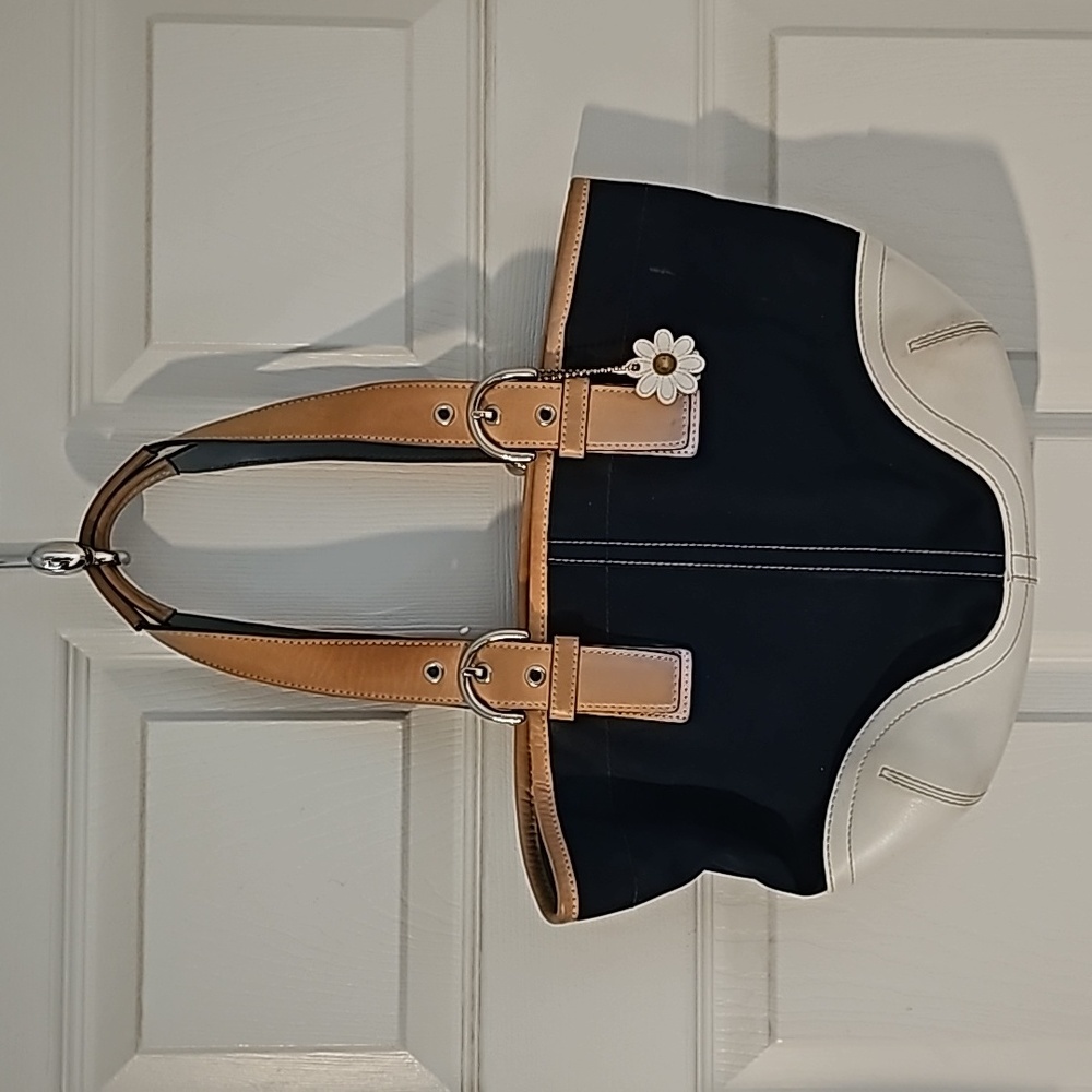 COACH Tote  Navy & White